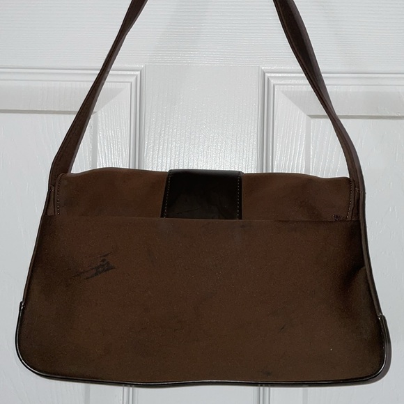 VINTAGE 90s/2000s Tommy Hilfiger Small Chocolate Brown Shoulder Bag - Picture 3 of 8